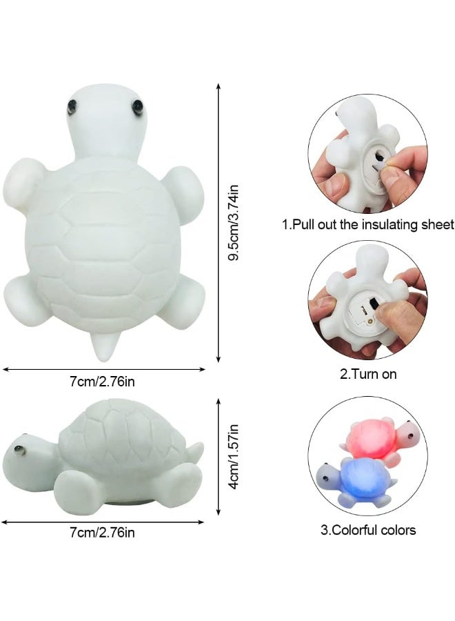 AFUNTA 4 PCS Cute Turtle Night Light, 7 Colors Changing Night Light for Kids Room 3D LED Lamp Cute Animal Night Light, Christmas Light for Home Decoration, Decor Gift - Image 5